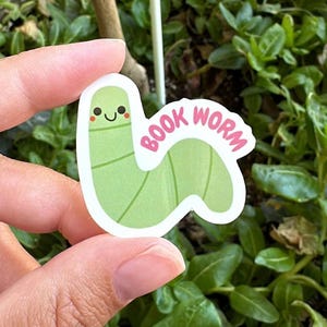 Bookworm Sticker, Funny Sticker, Kindle Sticker, Tiny Sticker, Filler Sticker, Bookish Sticker, Sassy Sticker, SMUT