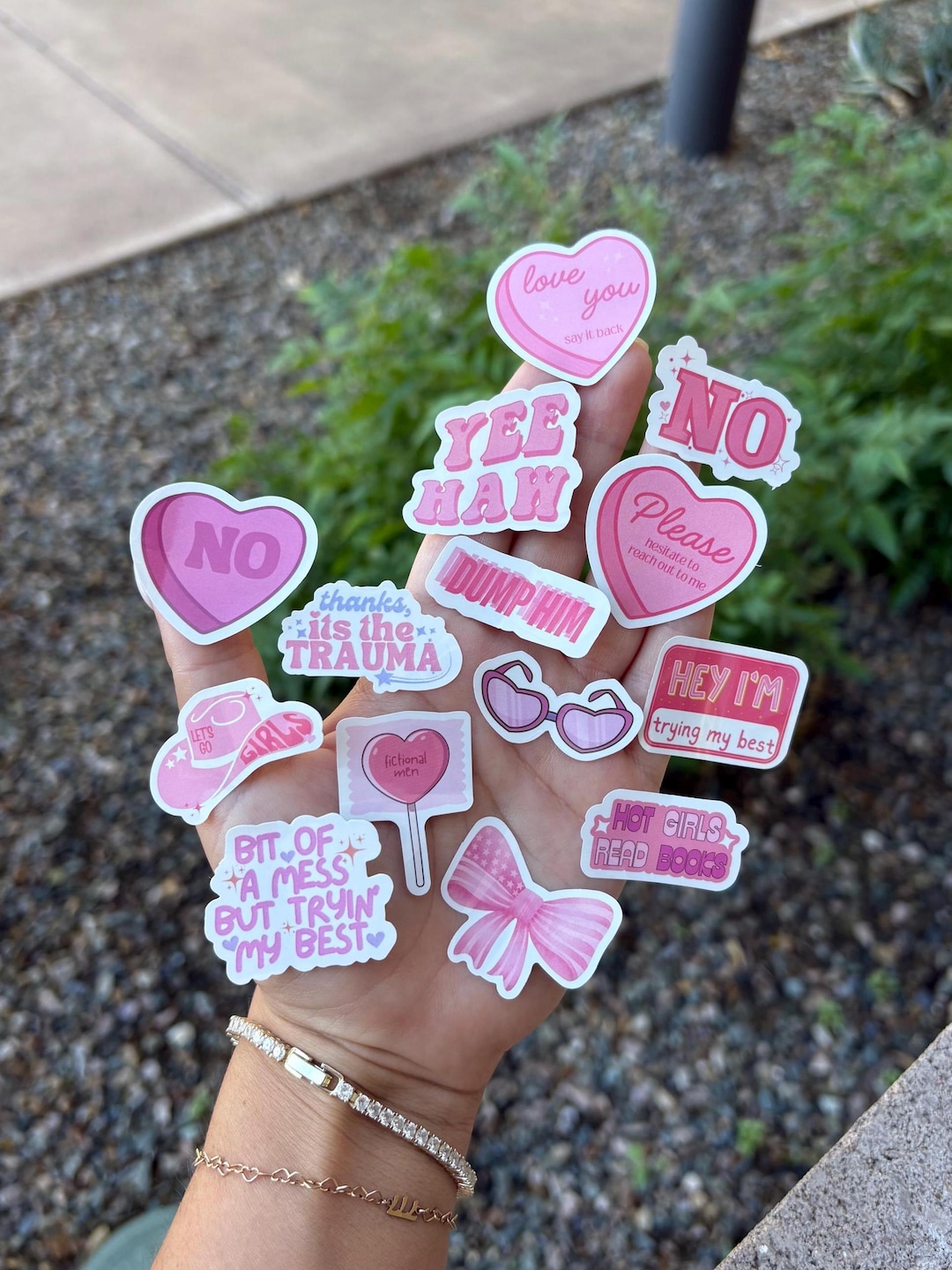 The Pink Edit Stickers Girly Book Lover Gift Sticker Set Sticker Pack ...