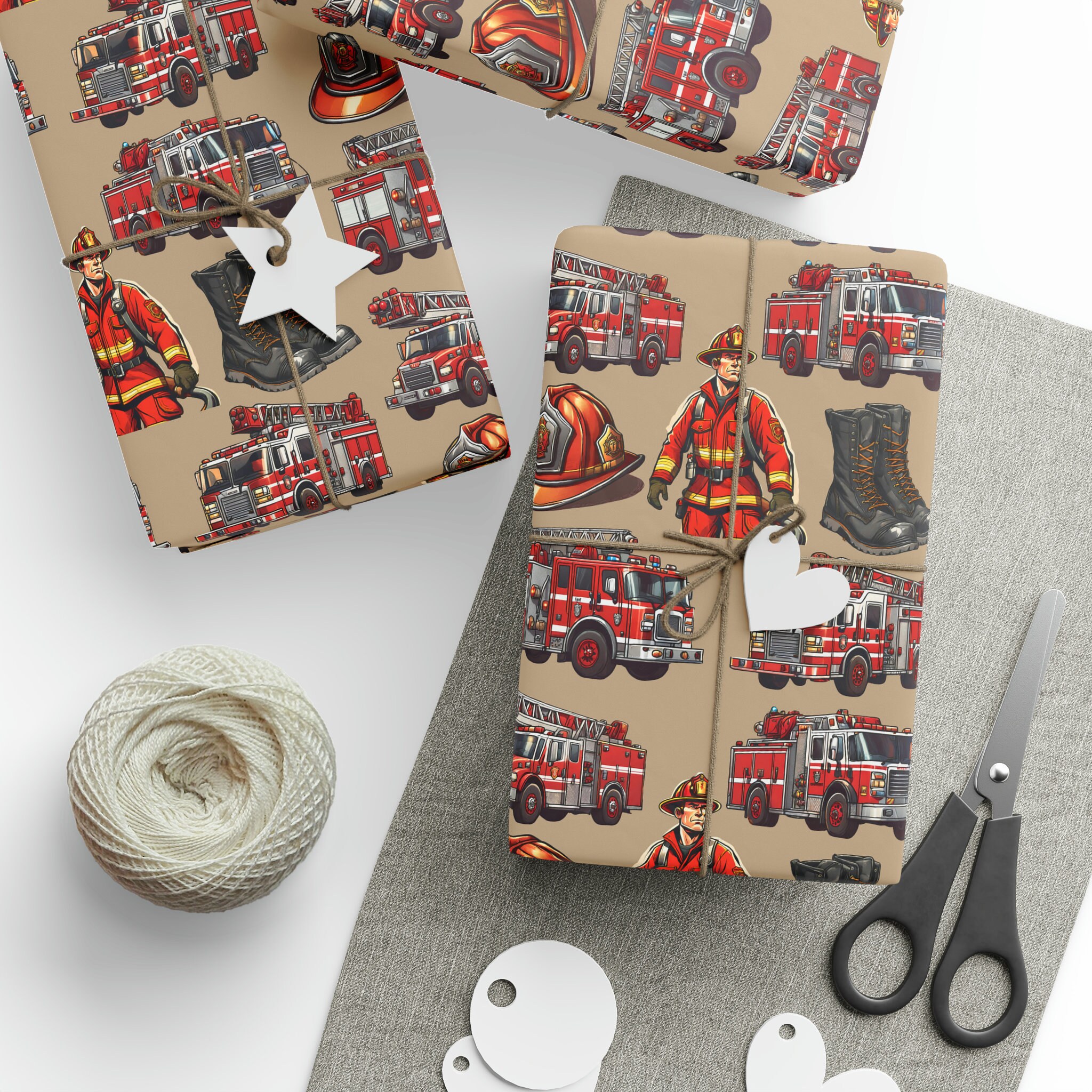 Titiweet Construction Wrapping Paper - Truck Wrapping Paper for Boys, Kids, 12 Sheets Tractor & Trucks Wrapping Paper for Birthday Holiday, 20 x 28