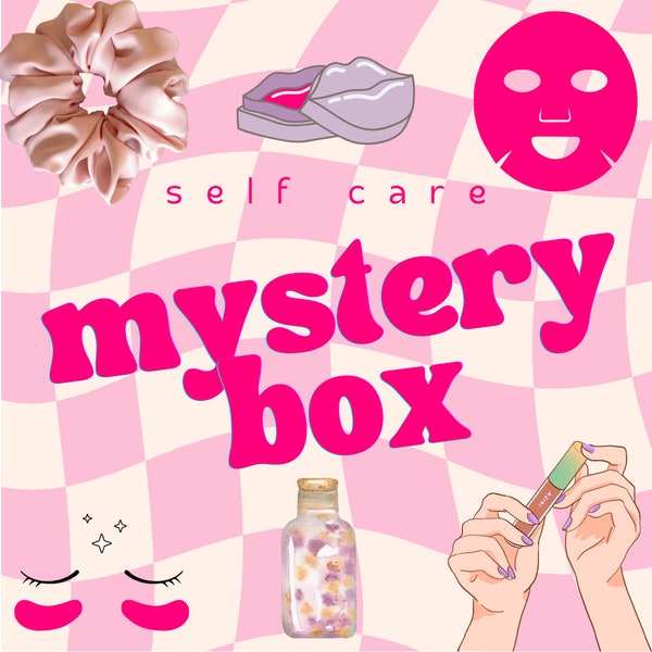 Self Care Mystery Box | Pamper Bundle | Face Mask Lip Mask Lip Oil Scrunch Kit