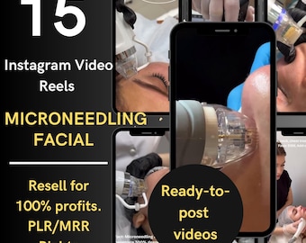 PLR Microneedling Video Reels, Templates for Estheticians and Nurse Injectors, Esthetician Social Media, Facial Treatment Template, Skincare