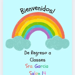Bienvenidos, Welcome back to School Sign
