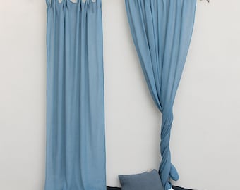 フリルガーゼのナチュラルリネンカーテンパネル、窓用カーテン、シアー