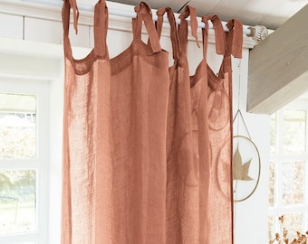 Cortina Sienna Extra Larga em Linho 100% Lavado e Transparente - Painel Personalizado para Porta e Janela