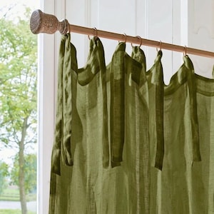 Pannello di tende in lino stile boho, tendaggi extra larghi, tende in lino su misura per camera da letto e soggiorno.