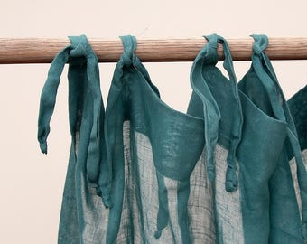 Pure Linen Curtain Drapes Semi Sheer Soft Washed Curtains 20 Color Options Curtains Living Room Drapery Panels