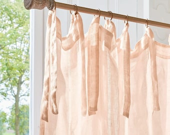 Boho Leinen Gardinen Tür Fenster Vorhänge Benutzerdefinierte Größe Drapierung Panels