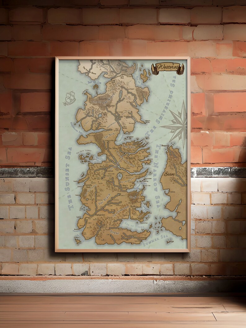 Game of Thrones Map Canvas Westeros - Il 794xN.5483506324 Kkxh 