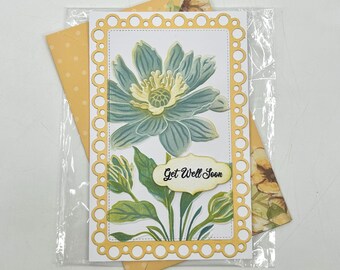 Get Well Soon Blank Handmade Medium Card