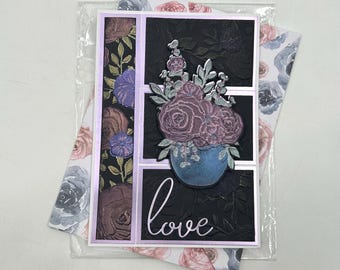 Love Flower Handmade Large Card