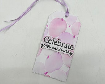 Ballon Pink Handmade Gift Tag