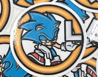 2 x 2 Sonic “L” Laminated Sticker