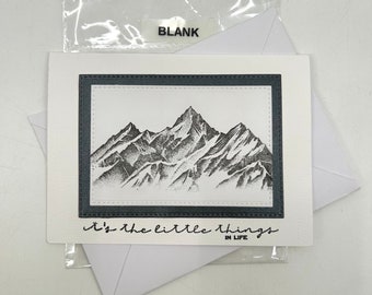 Black & White Blank Handmade Small Card