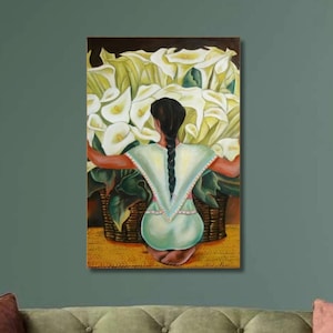 Diego Rivera Canvas Wall Art,Rivera Artwork,Diego Rivera Flower Festival Ready To Hang Canvas,Feast of Santa Anita Art Print,Diego Rivera12