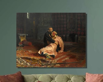 イリヤ・レーピン - イワン雷帝が息子を殺害する (1885) - 古典絵画