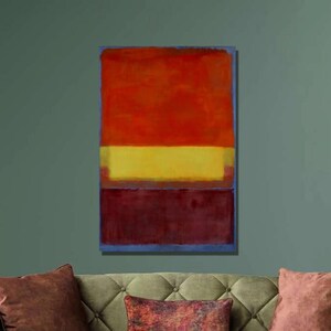 Mark Rothko Untitled Orange Yellow Brown Art Print,Canvas Wall Art,Rothko Art Museum Exhibition,Canvas Poster,Reproduction Art,Wall Decor66