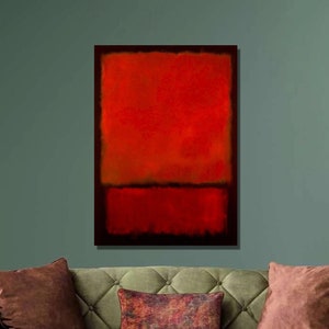 Mark Rothko Ohne Titel Rot auf Schwarz Kunstdruck, Leinwand Wandkunst, Rothko Art Museum Ausstellung, Leinwanddruck, Reproduktion Kunst, Wand Decor75
