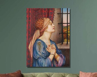 Evelyn De Morgan 'The Prisoner' Art Print: Pre-Raphaelite Canvas Wall Decor