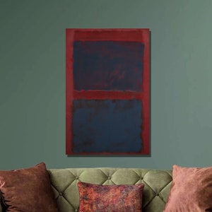 Mark Rothko Ohne Titel Schwarz auf Maroon 1958 Kunstdruck,Leinwand Wandkunst,Rothko Art Museum Ausstellung,Reproduktionskunst,Leinwand Poster,Wanddekor54