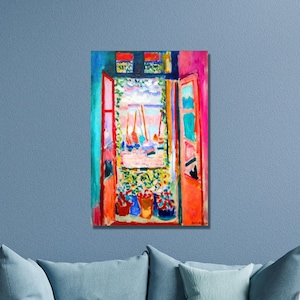 Henri Matisse The Open Window Art Print, Henri Matisse Canvas Wall Art, Fauvism Art,Canvas Poster & Panel,Canvas Print,Wall Decor16