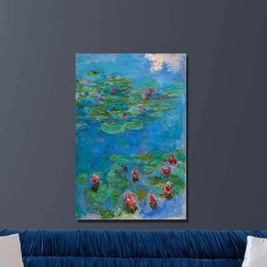 Claude Monet Water Lily Pond (Nympheas) Art Print,Oscar Claude Monet Canvas Wall Art,Impressionism Art,Canvas Poster & Panel,Wall Decor36