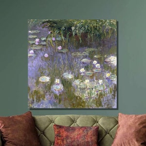 Claude Monet Water Lilies Nympheas Art Print,Water Lilies Canvas Print, Claude Monet Canvas Wall Art,Impressionism Art,Home Wall Decor32