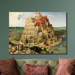 Pieter Bruegel The Tower of Babel Art Print, Pieter Bruegel Canvas Wall Art, Canvas Print, Bruegel Artwork, Canvas Poster, Home Wall Decor1