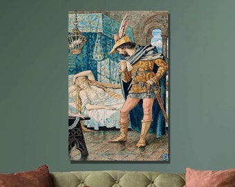 Walter Crane Sleeping Beauty Canvas Art Print: Pre-Raphaelite Wall Decor7