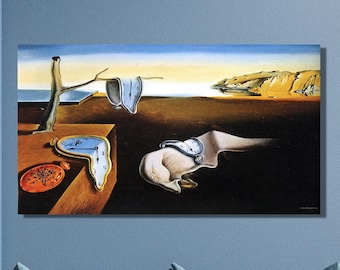 サルバドール・ダリ『記憶の固執』キャンバスプリント：シュル