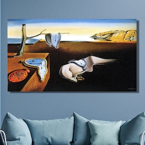 Salvador Dali Poster The Persistence of Memory Picture Poster Art Artwork Melting Watches Clocks Surrealist Painting Artist Wall DecorGift/2