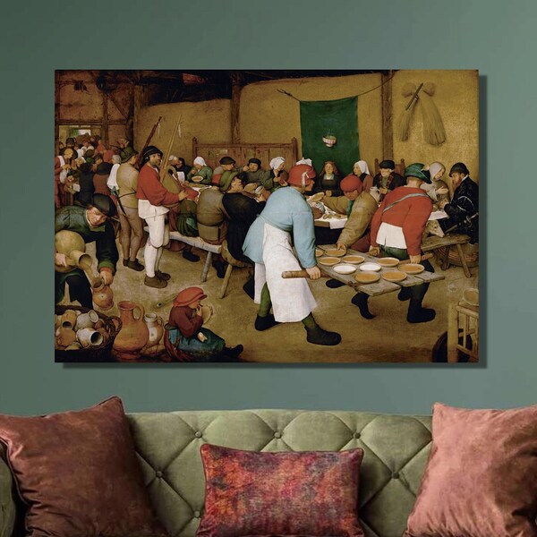 Pieter Bruegel Die Bauernhochzeit Kunstdruck,Pieter Bruegel Leinwand Wandkunst,Leinwand Druck,Brügel Kunstwerk,Leinwand Poster,Leinwanddekoration18