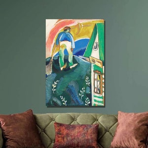 Marc Chagall Balayeur, 1912. Art Print, Marc Chagall Canvas Wall art, Chagall Modern Art, Canvas Poster ,Canvas Print, Home Wall Decor43