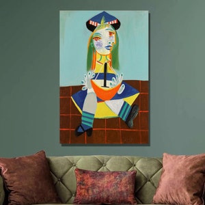 Pablo Picasso Fillette au bateau, Maya, Art Print,Picasso Canvas Wall Art, Canvas Print, Picasso Artwork,Canvas Poster & Panel ,Wall Decor18