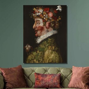 Spring,Giuseppe Arcimboldo Canvas Wall Art,Giuseppe Arcimboldo Spring Art Print,Flower Human Portrait,Canvas Poster,Home Wall Decor4