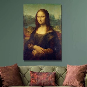 Leonardo da Vinci Mona Lisa Art Print,Da Vinci Canvas Wall Art,High Renaissance,Canvas Poster/Panel,Reproduction Large Home Decor3