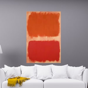 Mark Rothko Ohne Titel Orange Pink Rot Kunstdruck, Leinwand Wandkunst, Rothko Art Museum Ausstellung, Reproduktion Kunst, Leinwand Poster, Hauswand Decor30