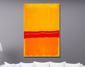 Mark Rothko No 5 - No 22,Yellow and Red Art Print,Canvas Wall Art,Rothko Art Museum Exhibition,Reproduction Art,Canvas Poster , Wall Decor21