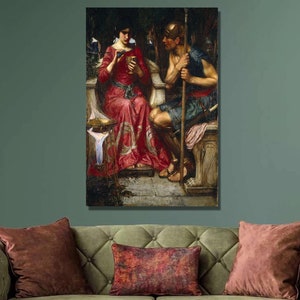 John William Waterhouse Jason and Medea Art Print, John William Waterhouse Canvas Wall Art, Pre-Raphaelite,Canvas Poster & Panel,Wall Decor3