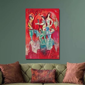Marc Chagall Carmen 1966 Art Print, Marc Chagall Canvas Wall art,Vintage Art Posters,Chagall Modern Art, Canvas Primt, Home Wall Decor51