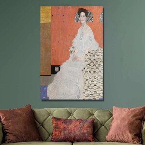Gustav Klimt Portrait Of Fritza Riedler Art Print,Gustav Klimt Canvas Wall Art,Art Nouveau Print,Canvas Poster,Klimt Wall Decor17