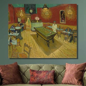Vincent van Gogh The Night Café Art Print,Vincent van Gogh Canvas Wall Art,Canvas Print,Modern art,Canvas Poster & Panel ,Home Wall Decor7