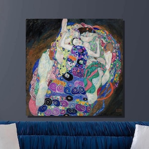 Gustav Klimt The Maiden Art Print,Gustav Klimt The Virgin Canvas Wall Art,Canvas Poster,Art Nouveau Print,Klimt Artwork,Wall Decor39