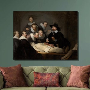 Rembrandt Anatomy Lesson Dr Tulp Art Print,Rembrandt van Rijn Canvas Wall Art,Canvas Print,Baroque,Canvas Poster & Panel ,Home Wall Decor2