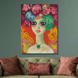 Kees van Dongen Woman Portrait Art Print ,Kees van Dongen Canvas Wall Art,Fauvism Art,Canvas Print,Canvas Poster & Panel,Home Wall Decor4