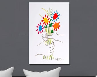 ピカソ「平和の花束」プリント • 1958年 リトグラフ ウォールアート