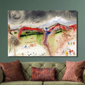 Salvador Dali Hiver Art Print, 4 seasons,Salvador Dali Canvas Wall Art,Surrealism art,Dali Artwork,Canvas Poster/Panel, Home&Office Decor61
