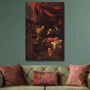 Michelangelo Caravaggio Death of the Virgin Art Print,Caravaggio Canvas Wall Art,Caravaggio Painting,Canvas Poster & Panel,Home Wall Decor8