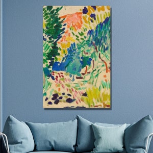 Henri Matisse Landscape at Collioure Art Print, Henri Matisse Canvas Wall Art, Fauvism Art,Canvas Poster , Canvas Print, Wall Decor18