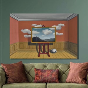 Rene Magritte The Human Condition Art Print, René Magritte Canvas Wall Art,Magritte Artwork,Surrealism Art,Canvas Poster &Panel,Wall Decor28