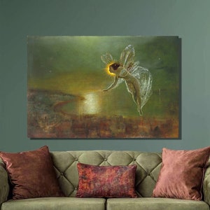 John Atkinson Spirit of the Night, 1879 Art Print,John Atkinson Grimshaw Canvas Wall Art,Canvas Poster , Canvas Print, Home Wall Decor2